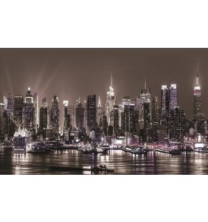 Quadro su tela: New York di notte - 75x100 cm