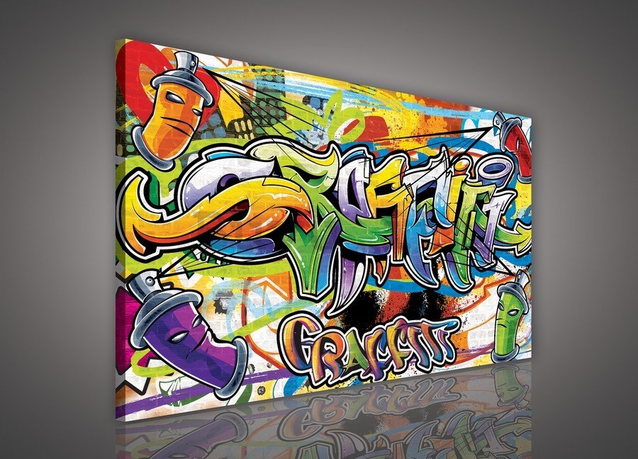 Quadro su tela: Graffiti (2) - 75x100 cm