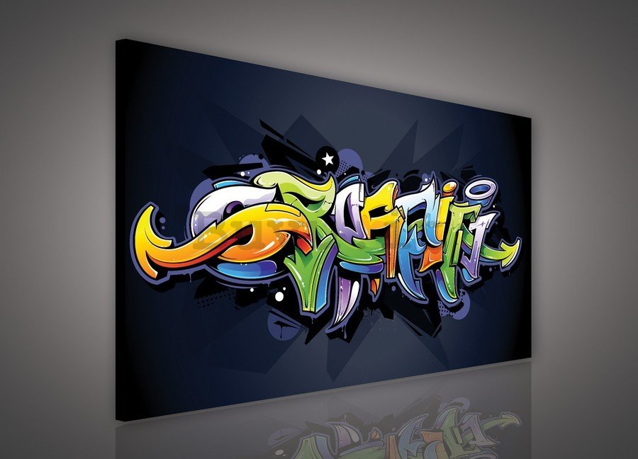 Quadro su tela: Graffiti (4) - 75x100 cm