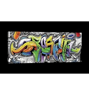 Quadro su tela: Graffiti (12) - 145x45 cm