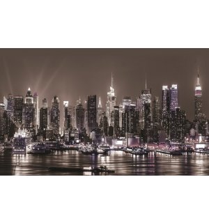 Fotomurale in TNT: New York di notte - 416x254 cm