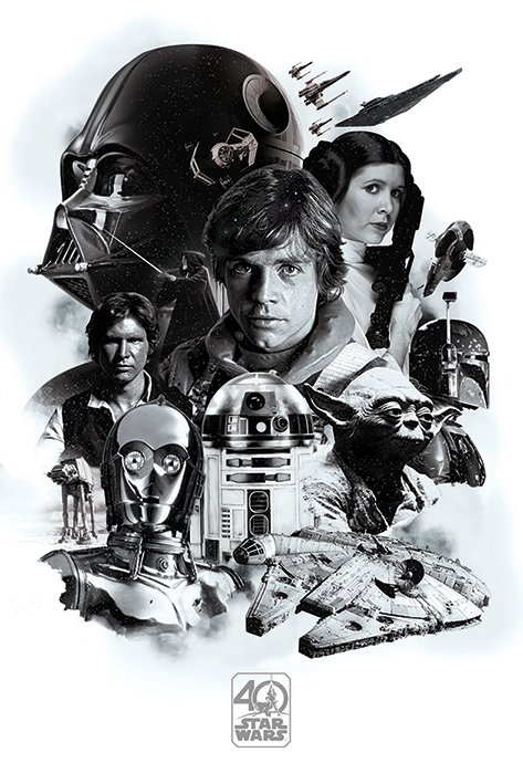 Poster - Star Wars (40 anni - anniversario)