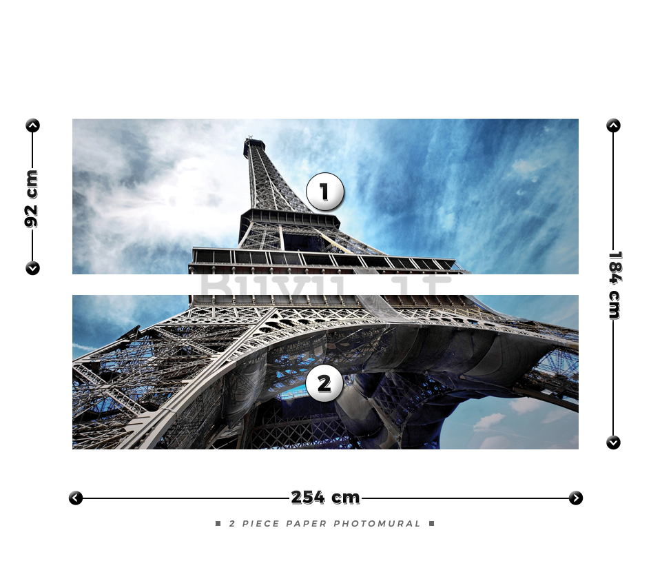 Fotomurale: Torre Eiffel (1) - 184x254 cm