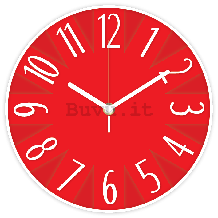 Orologio da parete: Design (rosso) - 25 cm