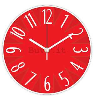 Orologio da parete: Design (rosso) - 25 cm