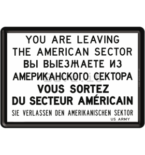 Cartolina in latta - You are Leaving the American Sector