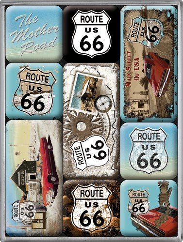Set di magneti - Route 66 Red Car