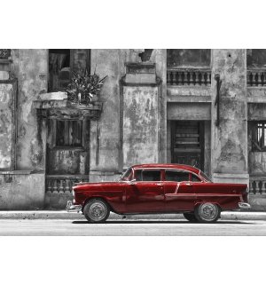 Fotomurale in TNT: Automobile cubana rossa - 104x152,5 cm
