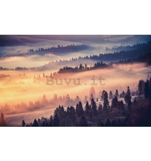 Fotomurale in TNT: Nebbia sulle montagne - 416x254 cm