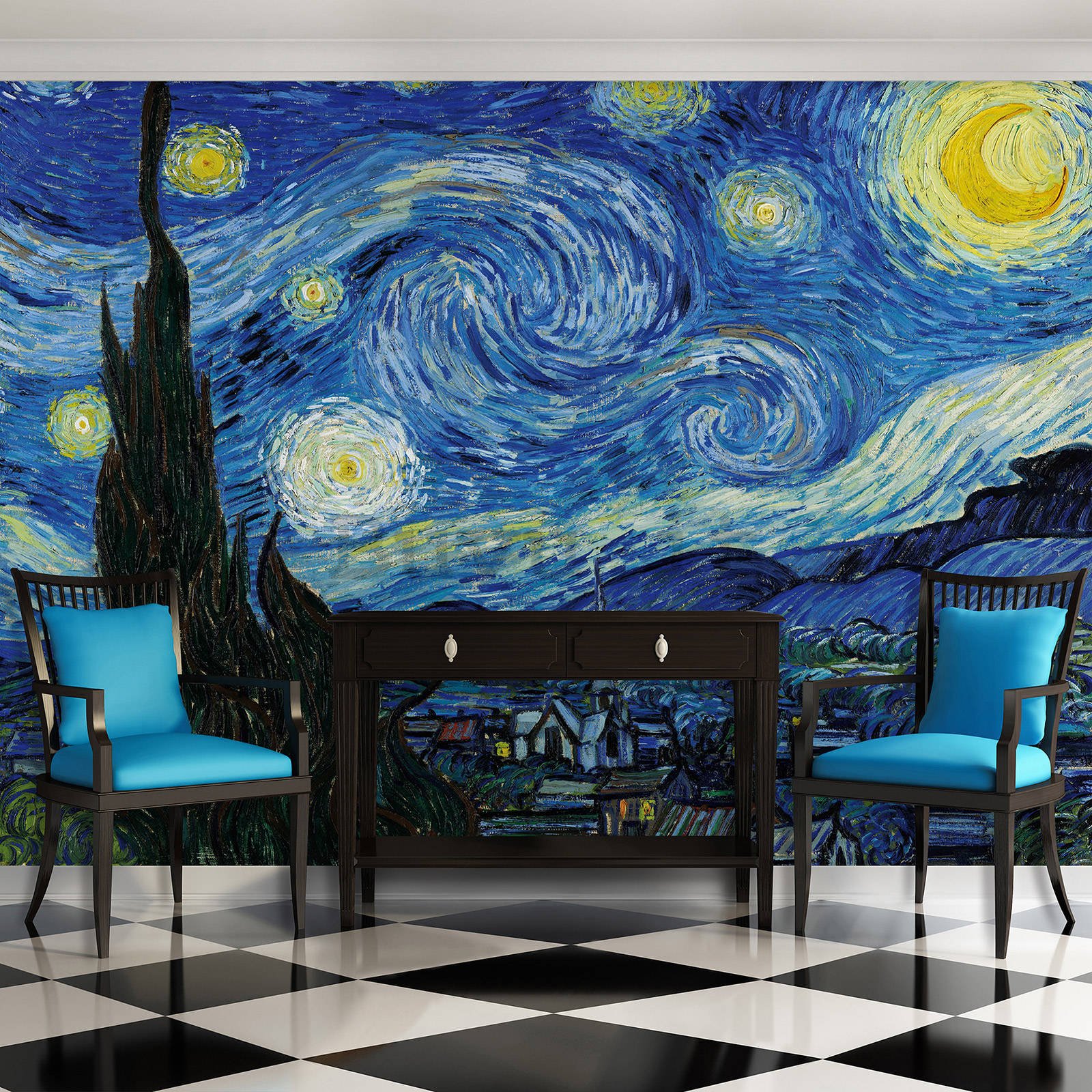 Fotomurale in TNT: Vincent Van Gogh, Notte stellata - 104x70,5cm