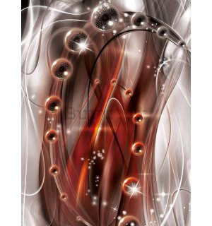 Fotomurale: Astrazione lucida (rossa) - 184x254 cm