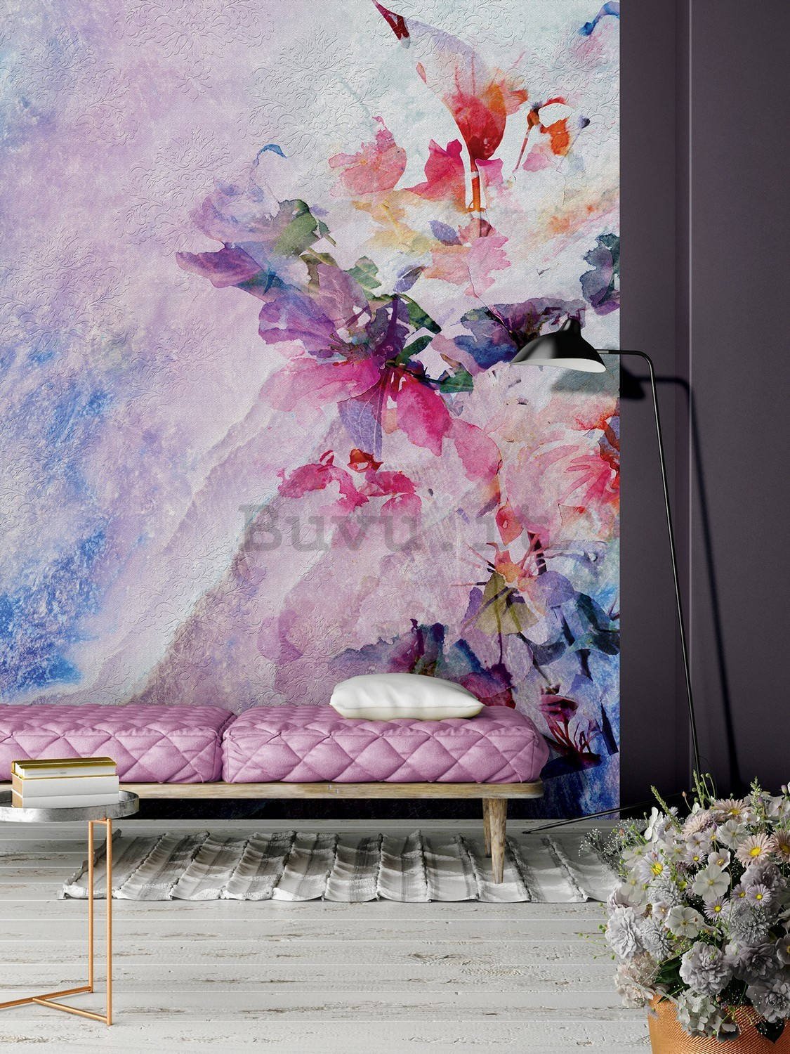 Fotomurale: Astrazione floreale multicolore - 184x254 cm