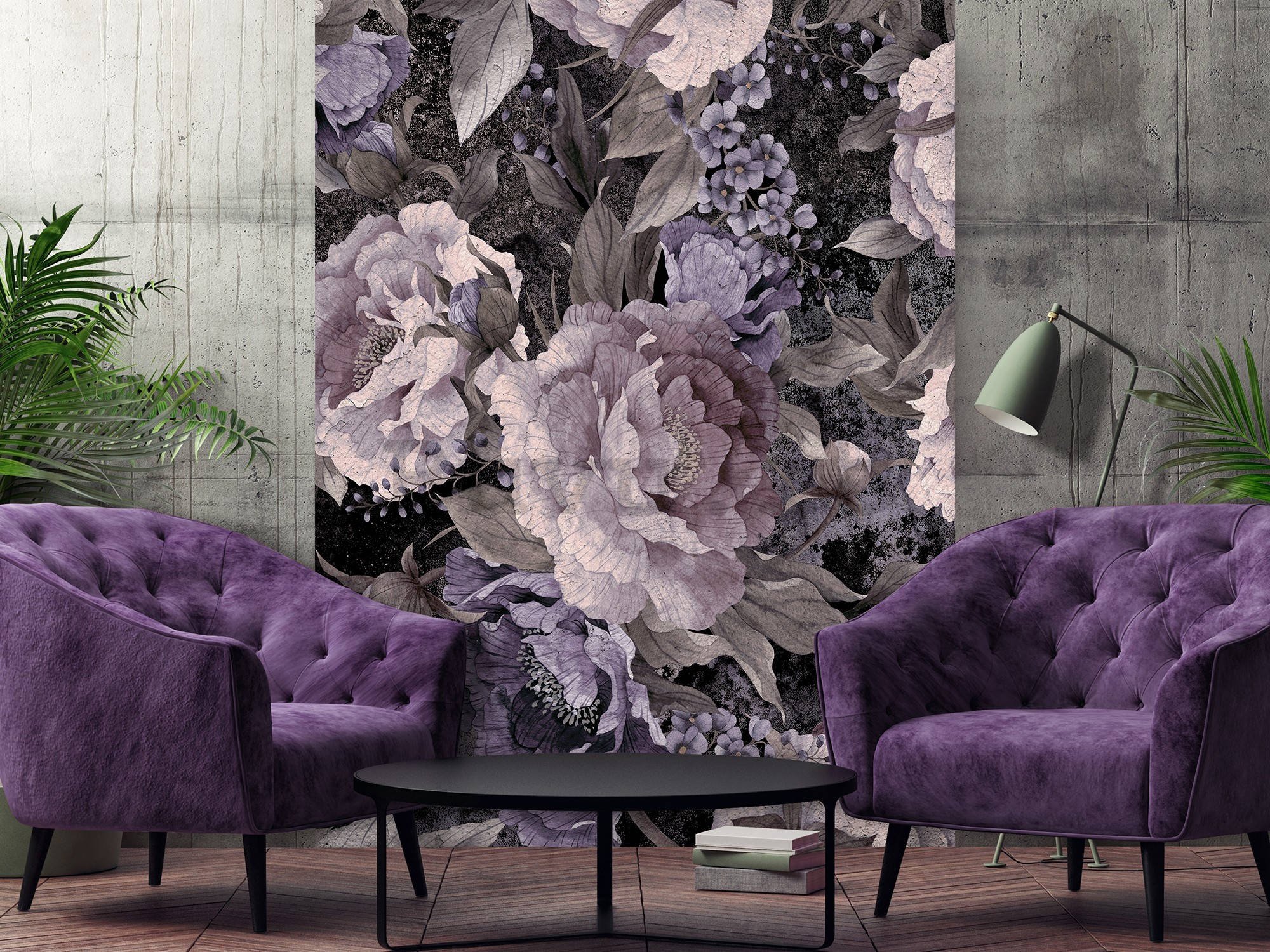 Fotomurale: Combinazione di fiori dipinti (3) - 184x254 cm
