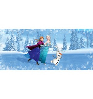 Fotomurale in TNT: Frozen  Anna, Elsa, Olaf (panorama) - 202x90 cm