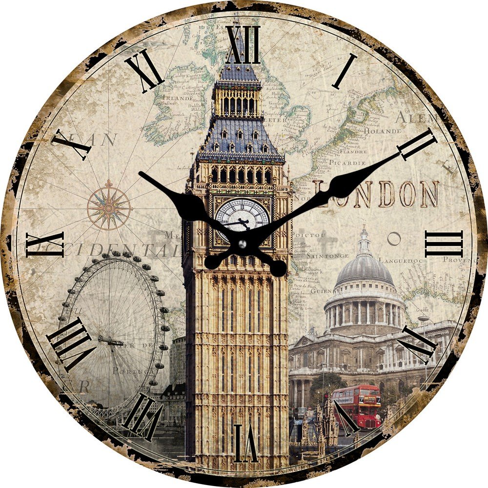 Orologio da parete in vetro: Big Ben - 34 cm