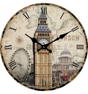 Orologio da parete in vetro: Big Ben - 34 cm