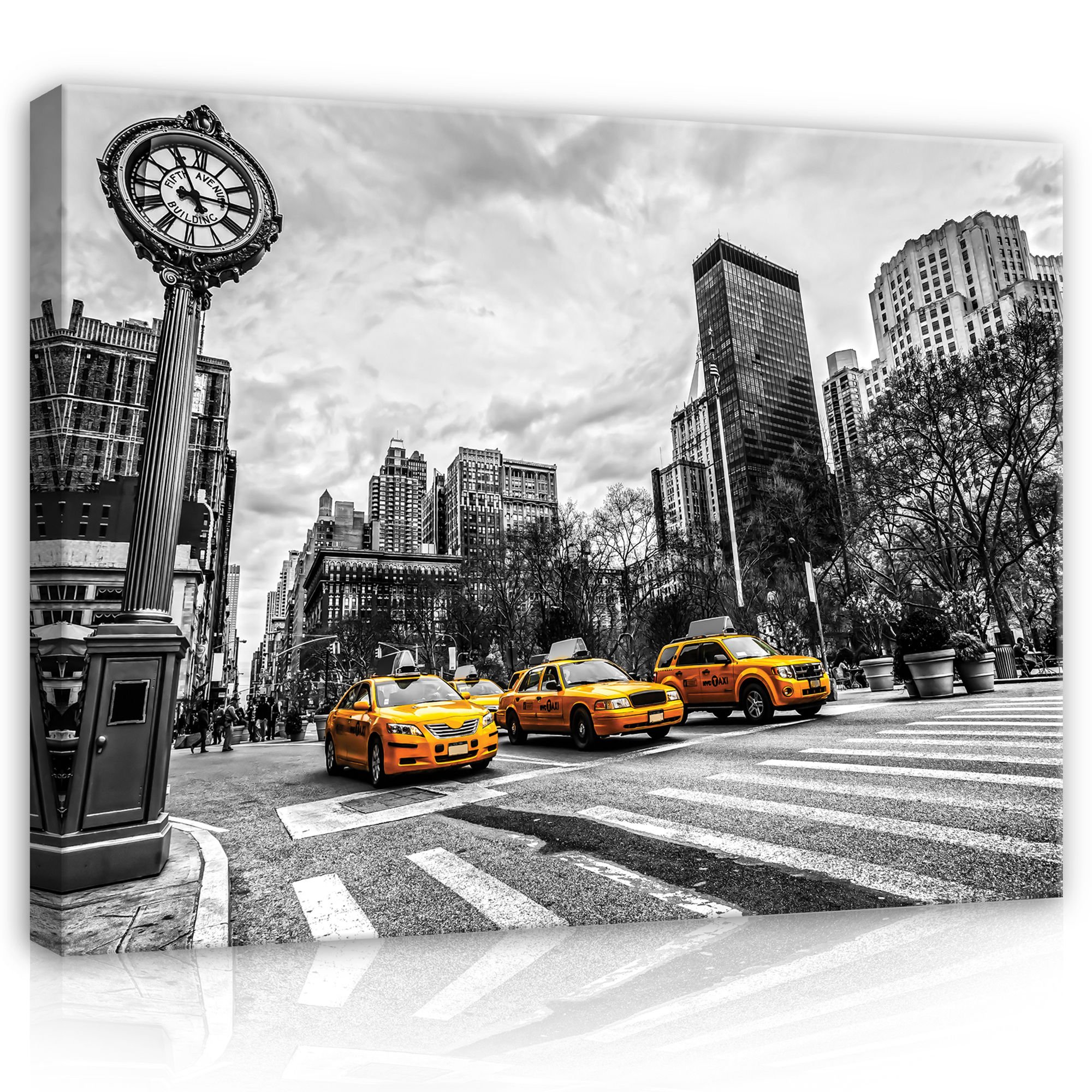 Quadro su tela: New York (Taxi) - 80x60 cm