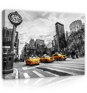 Quadro su tela: New York (Taxi) - 80x60 cm