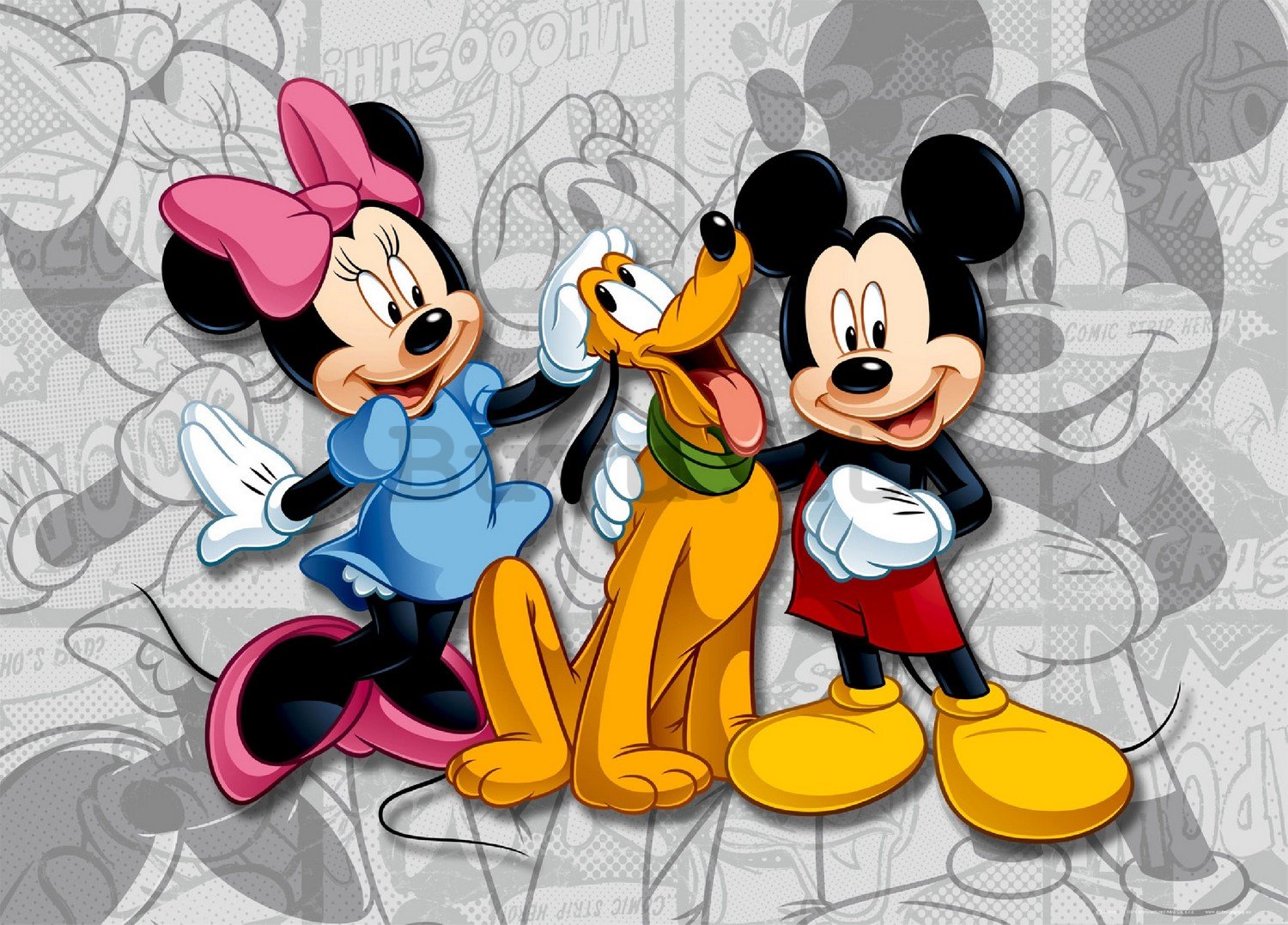 Fotomurale in TNT: Mickey, Minnie, Pluto - 160x110 cm
