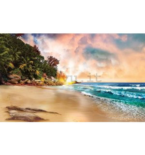 Fotomurale in TNT: Spiaggia tropicale - 416x254 cm