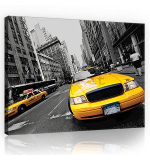 Quadro su tela: Manhattan Taxi (2) - 75x100 cm
