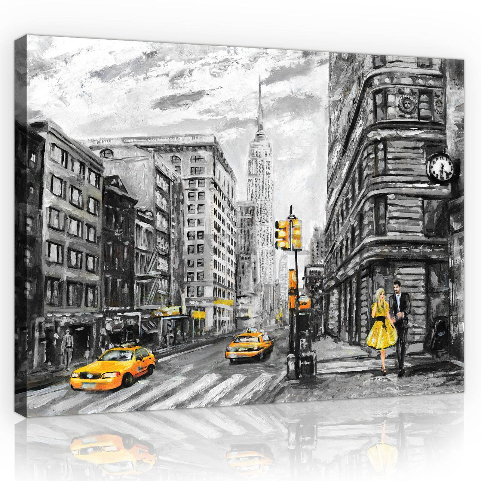 Quadro su tela: New York (dipinta) - 80x60 cm