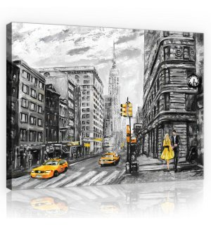 Quadro su tela: New York (dipinta) - 80x60 cm