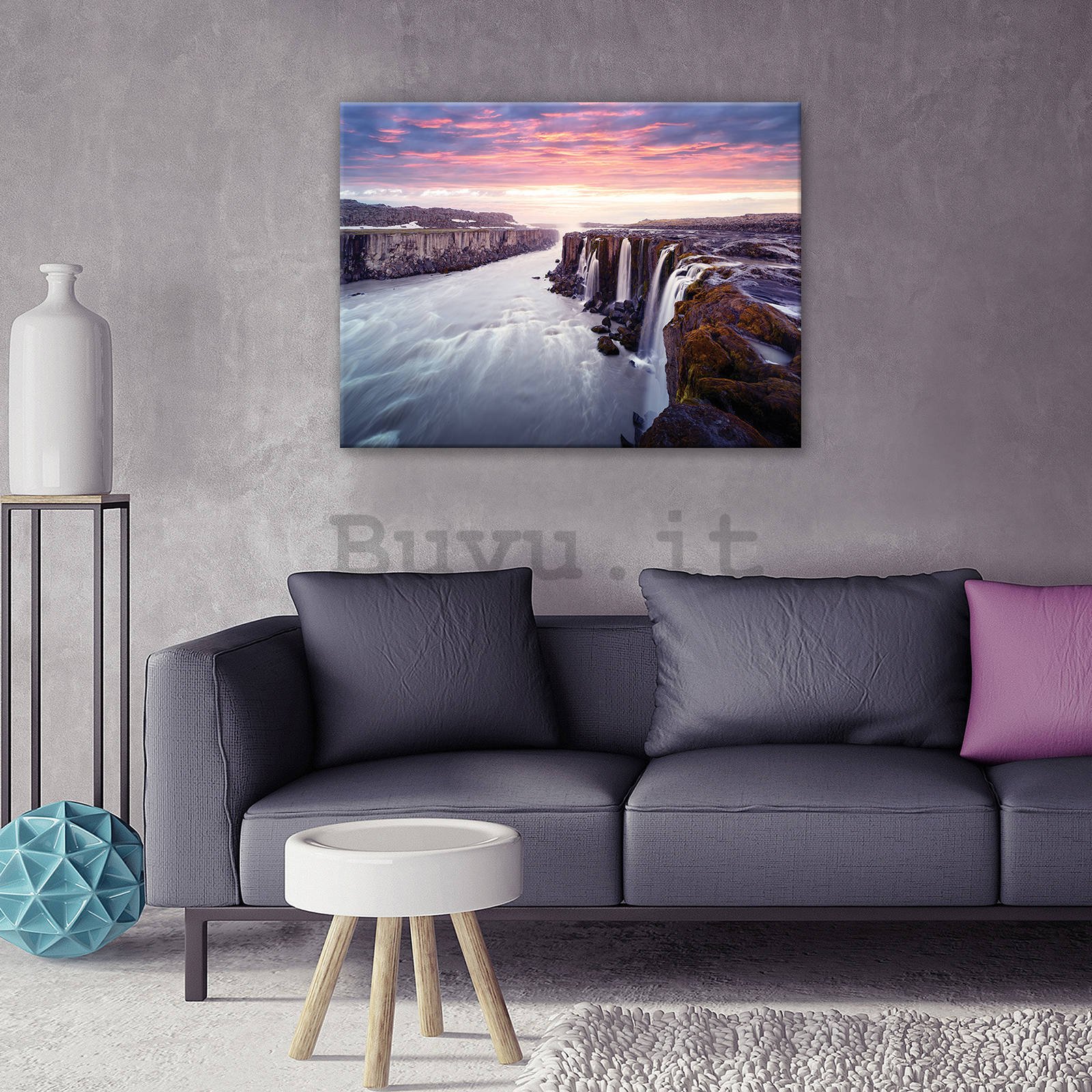 Quadro su tela: Selfoss, Island - 80x60 cm