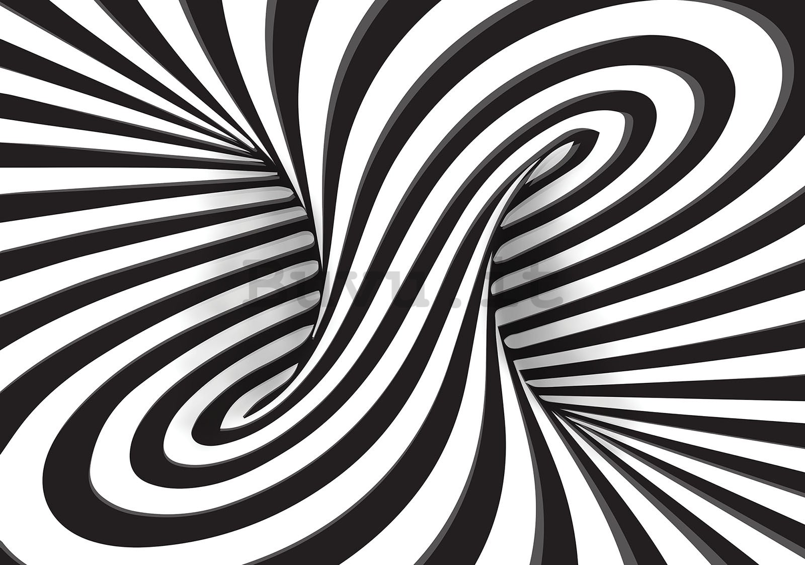 Fotomurale: Illusione a strisce (1) - 254x92 cm