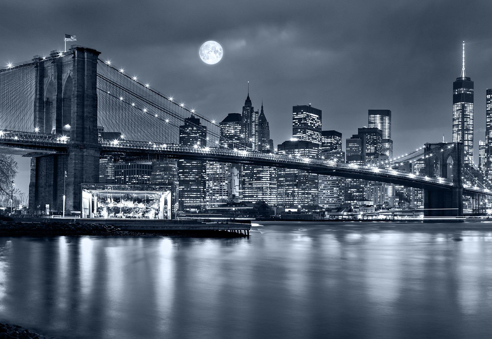 Fotomurale in TNT: Brooklyn Bridge (5) - 254x368 cm