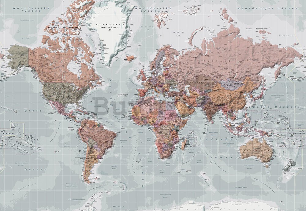 Fotomurale: Mappa del mondo (5) - 368x254 cm