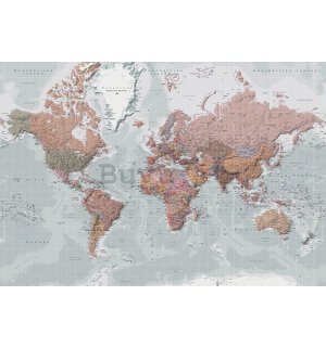 Fotomurale: Mappa del mondo (5) - 368x254 cm