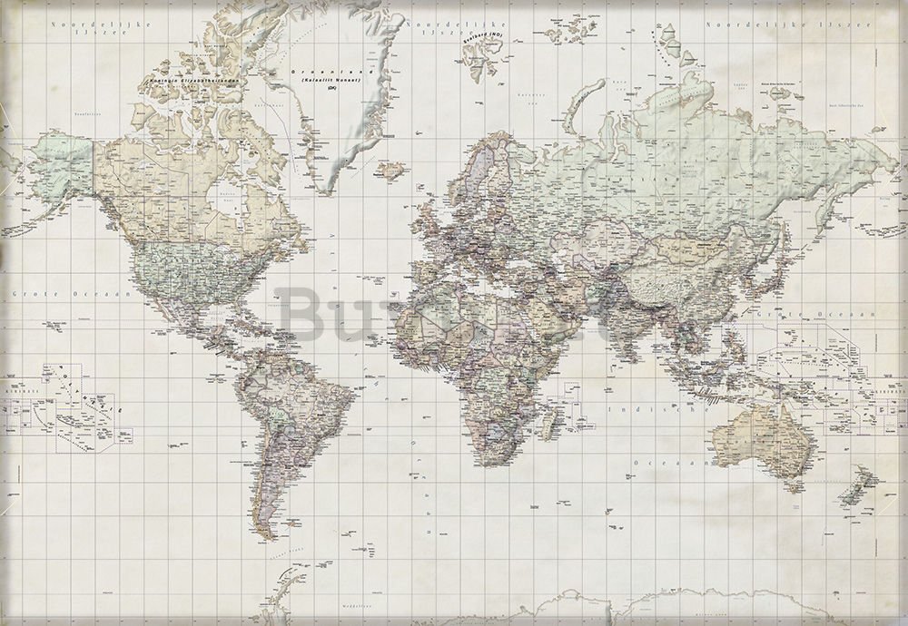 Fotomurale: Mappa del mondo (6) - 368x254 cm