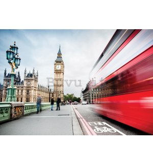 Fotomurale: Big Ben e autobus di Londra - 254x184 cm