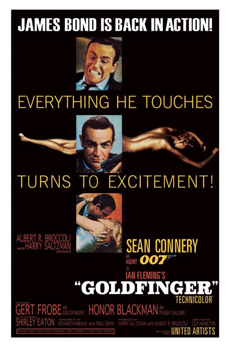 Poster - James Bond Goldfinger (excitment)