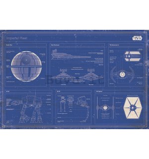 Poster - Star Wars Imperial Fleet Blueprint