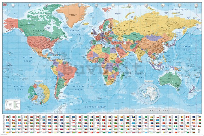 Poster - Dk (Modern World Map 2020)