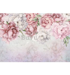 Fotomurale in TNT: Rose bianche e rosa - 368x254 cm