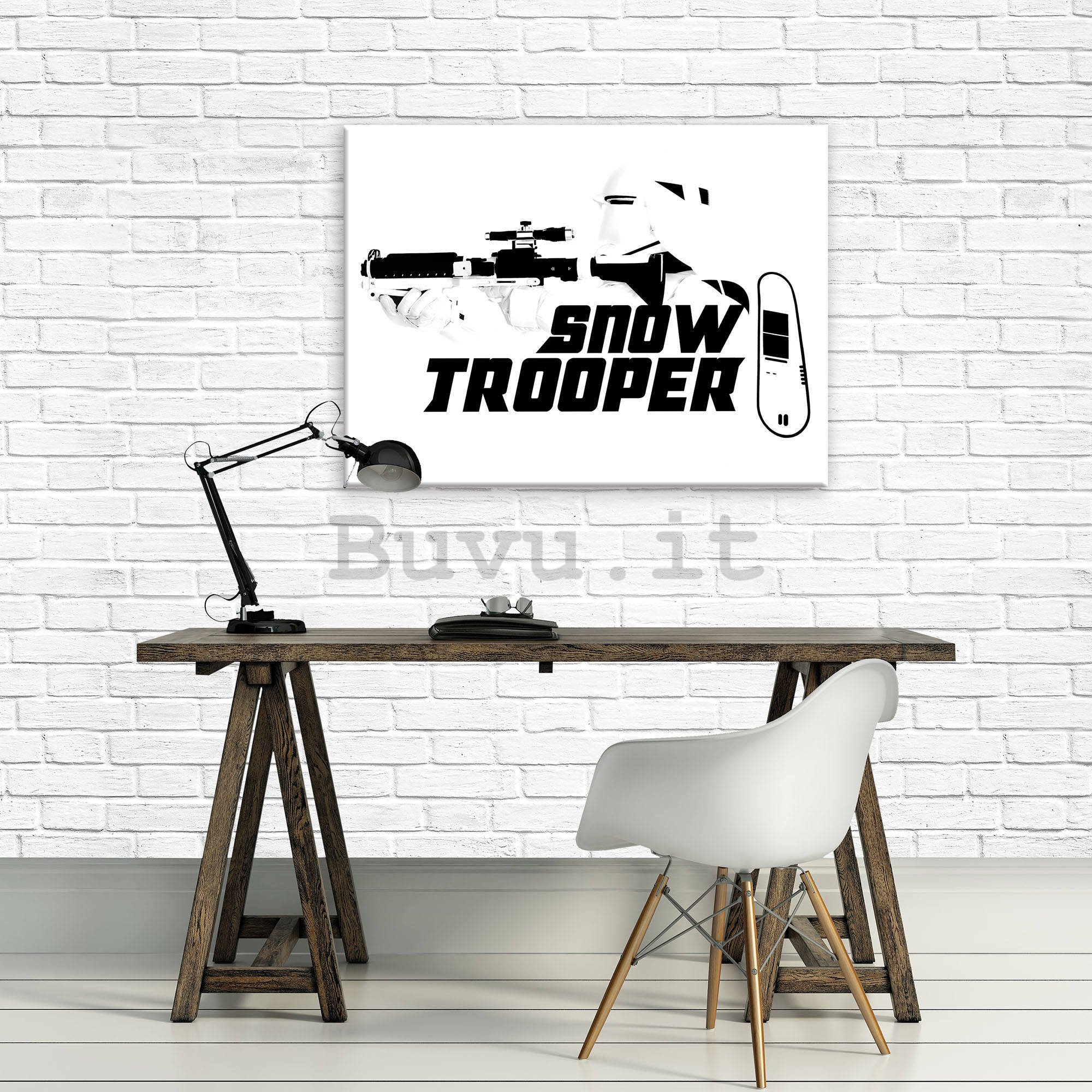 Quadro su tela: Star Wars Snow Trooper - 100x75 cm