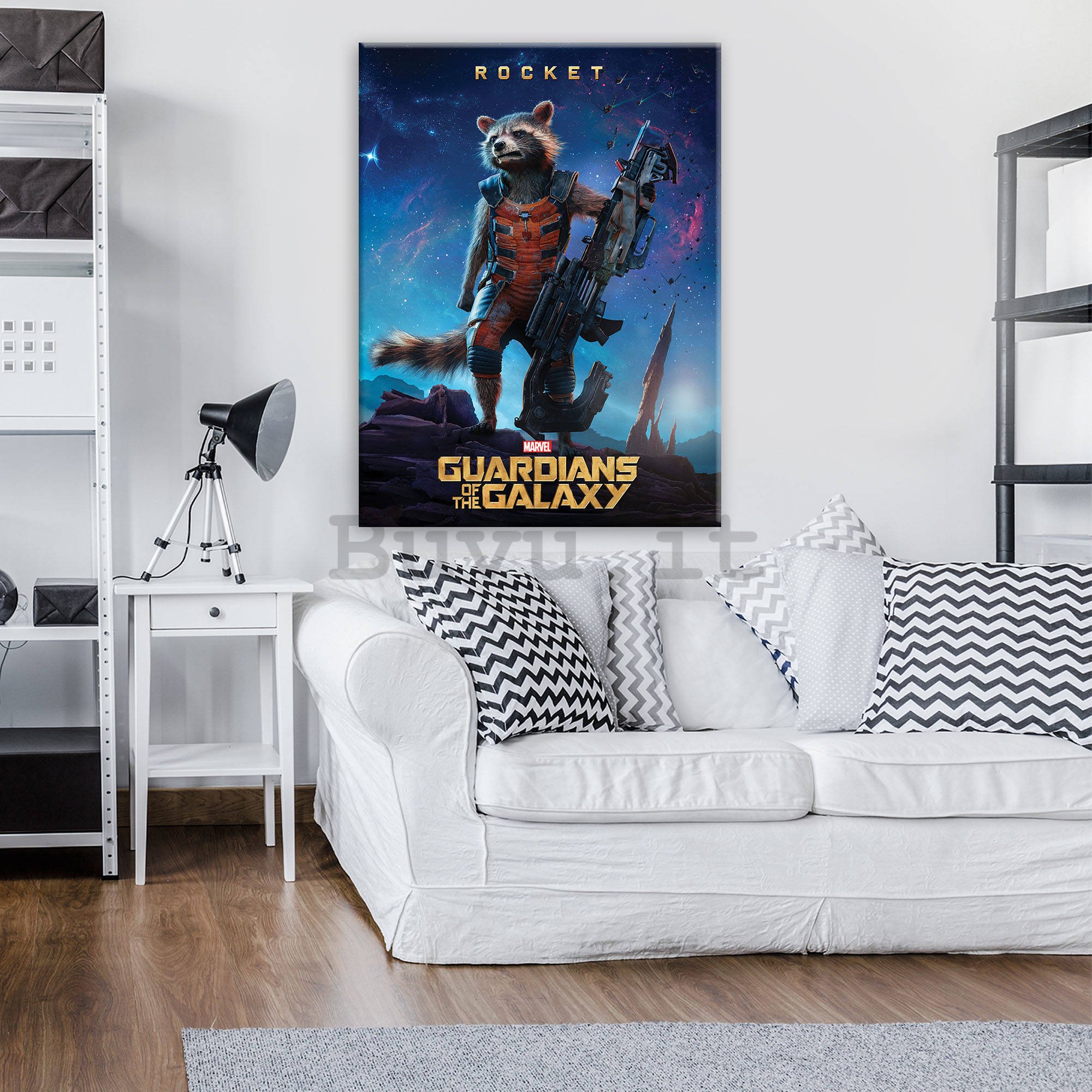 Quadro su tela: Guardians of The Galaxy Rocket - 75x100 cm