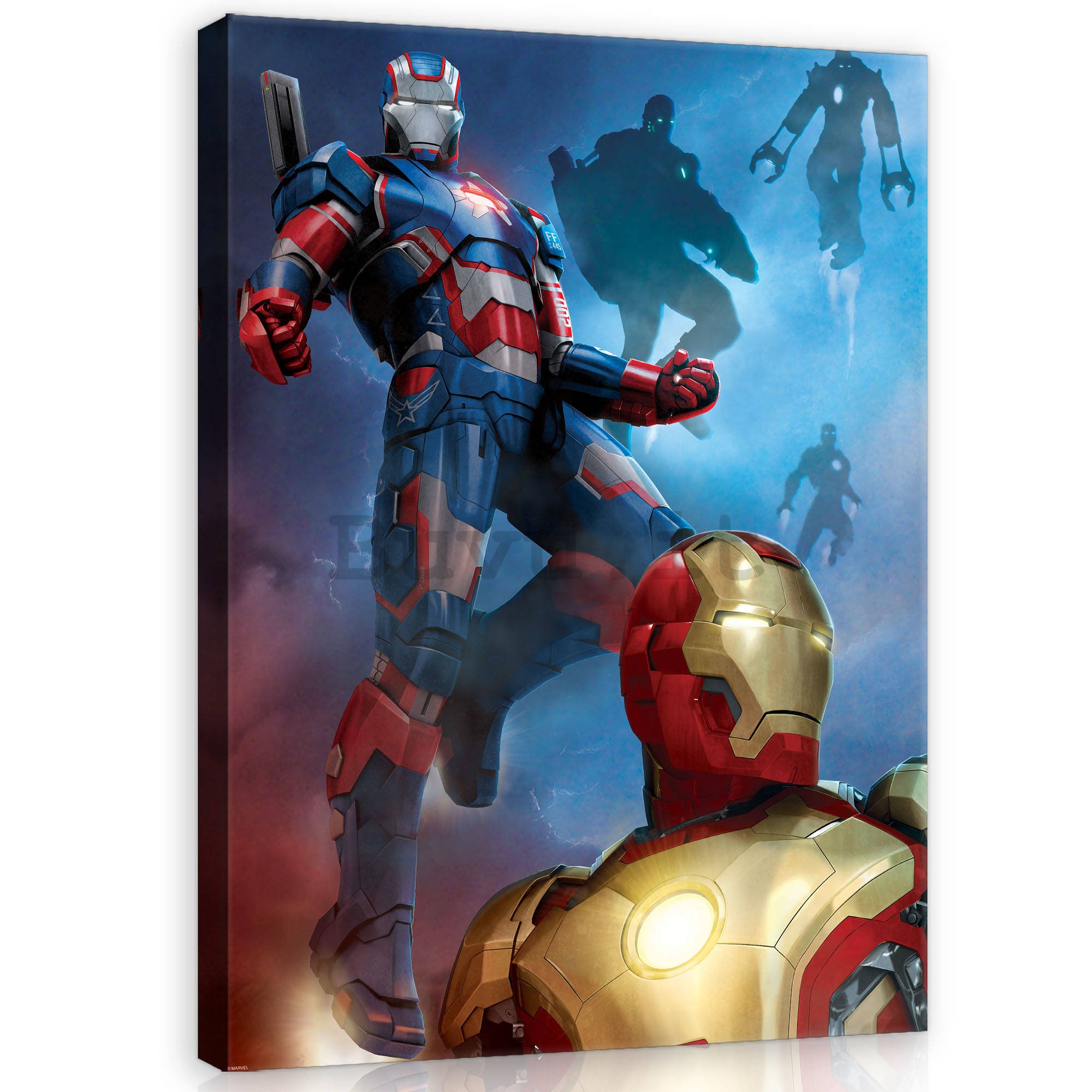 Quadro su tela: Iron Man & Iron Patriot - 75x100 cm