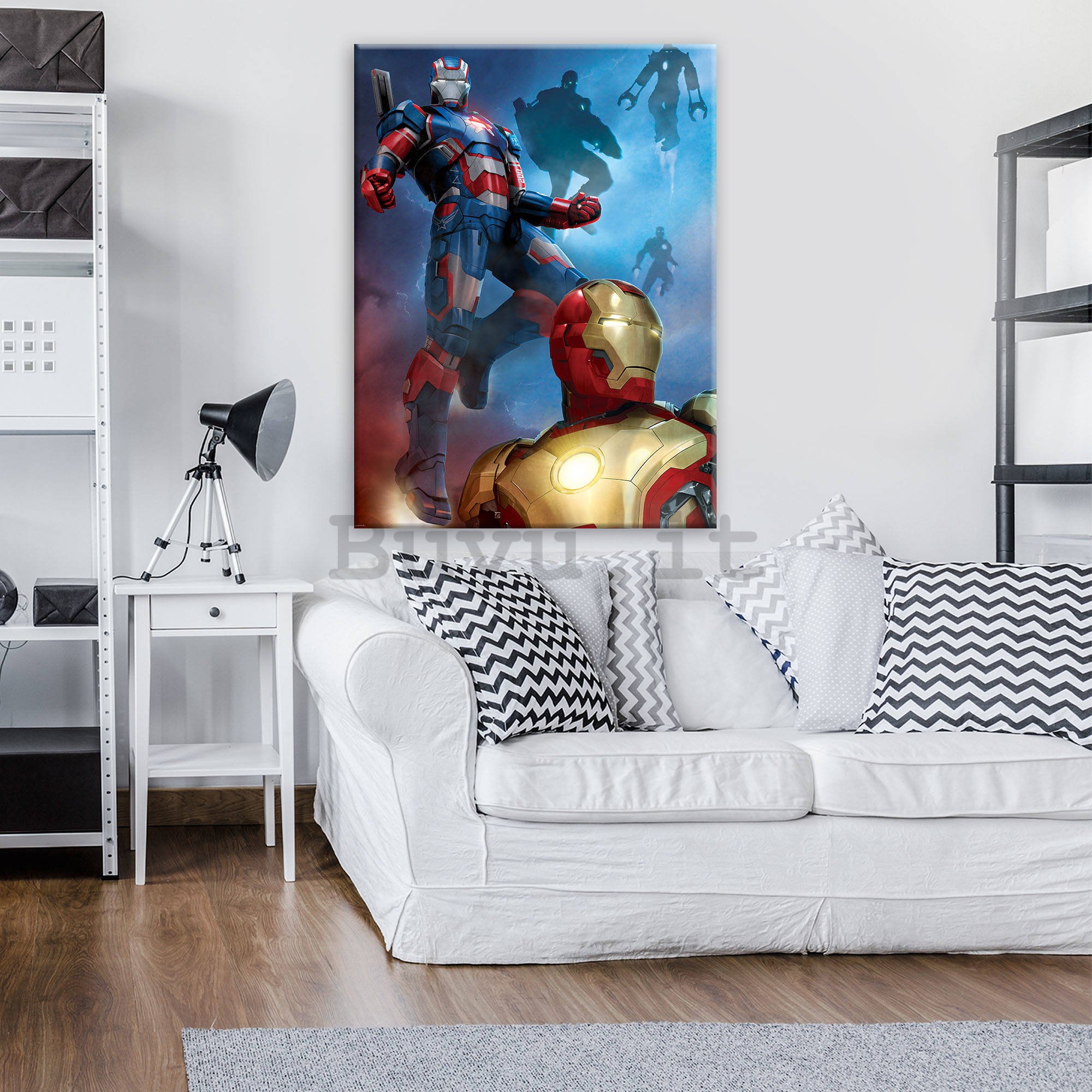 Quadro su tela: Iron Man & Iron Patriot - 75x100 cm