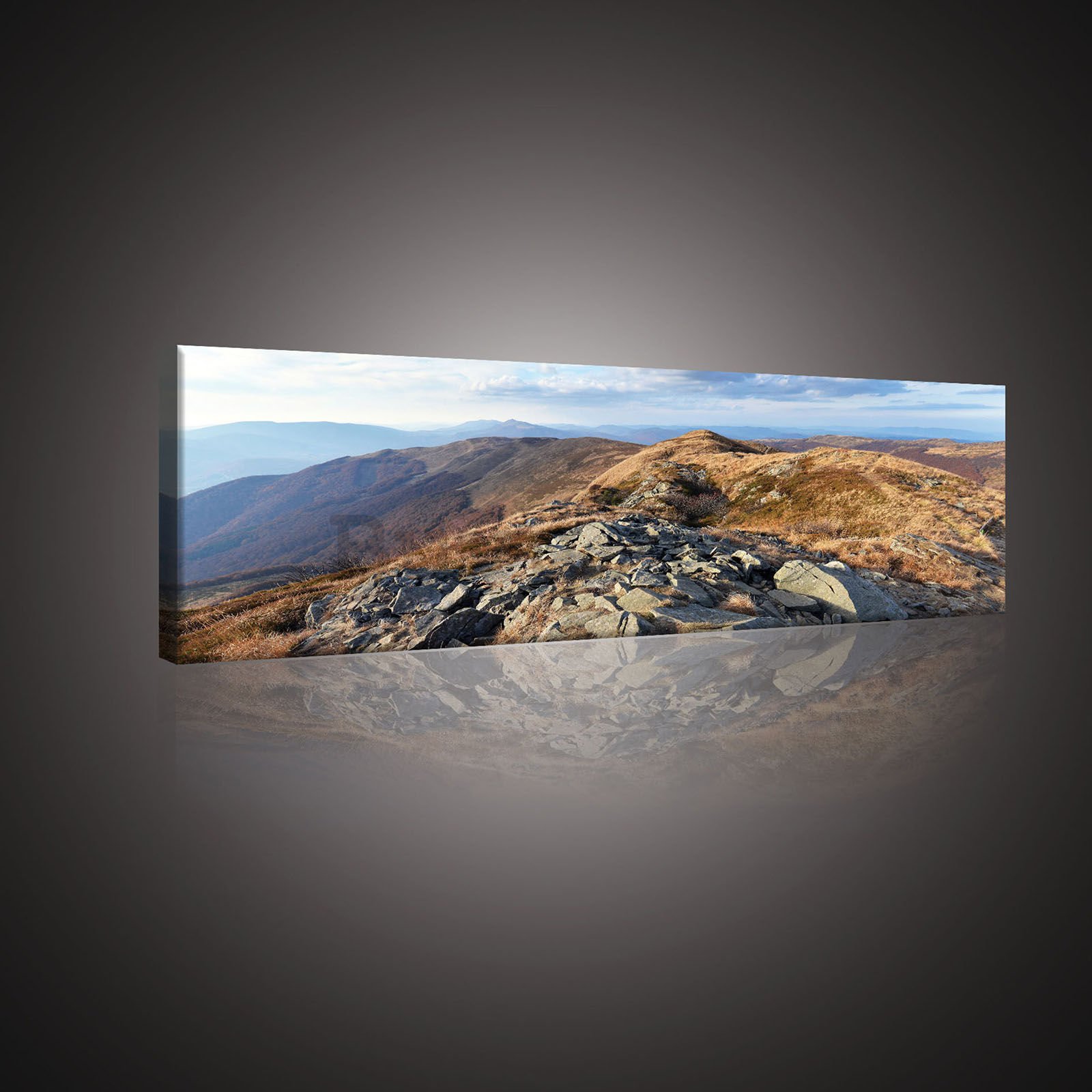 Quadro su tela: Vista sulle montagne - 145x45 cm