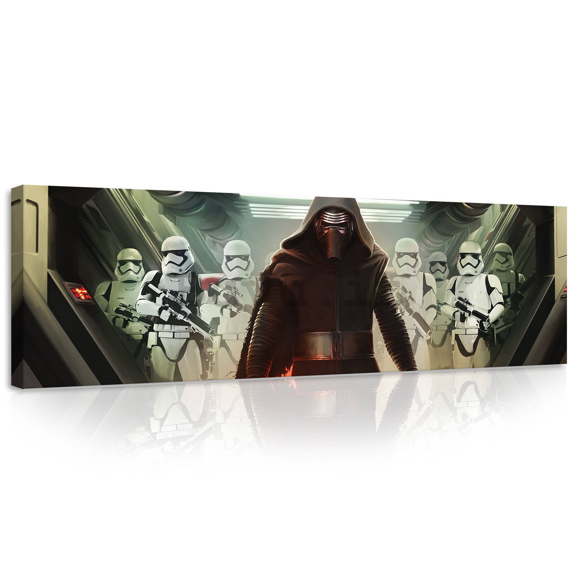 Quadro su tela: Star Wars Kylo Ren & Stormtroopers - 145x45 cm