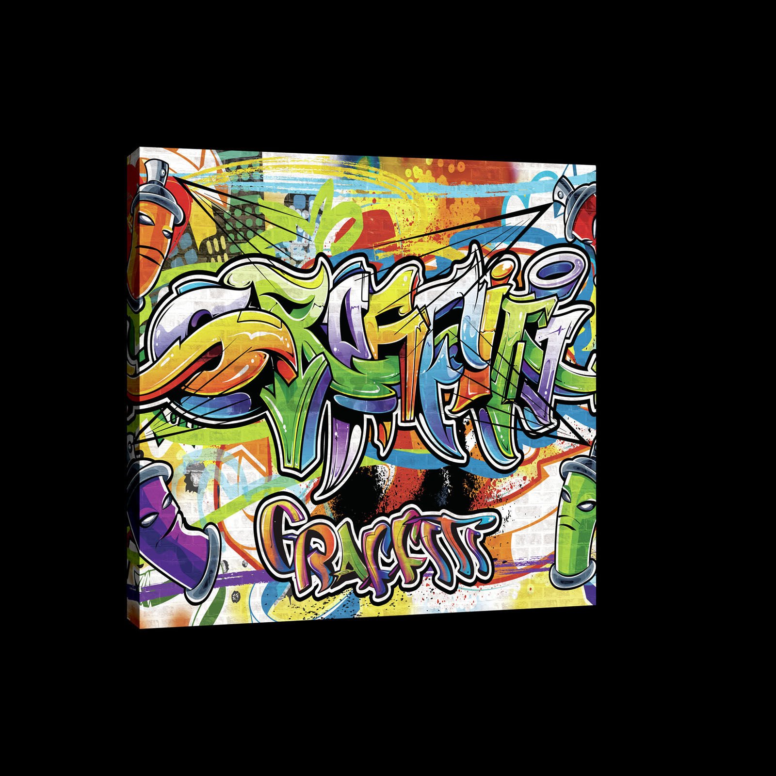 Quadro su tela: Graffiti (2) - 80x60 cm