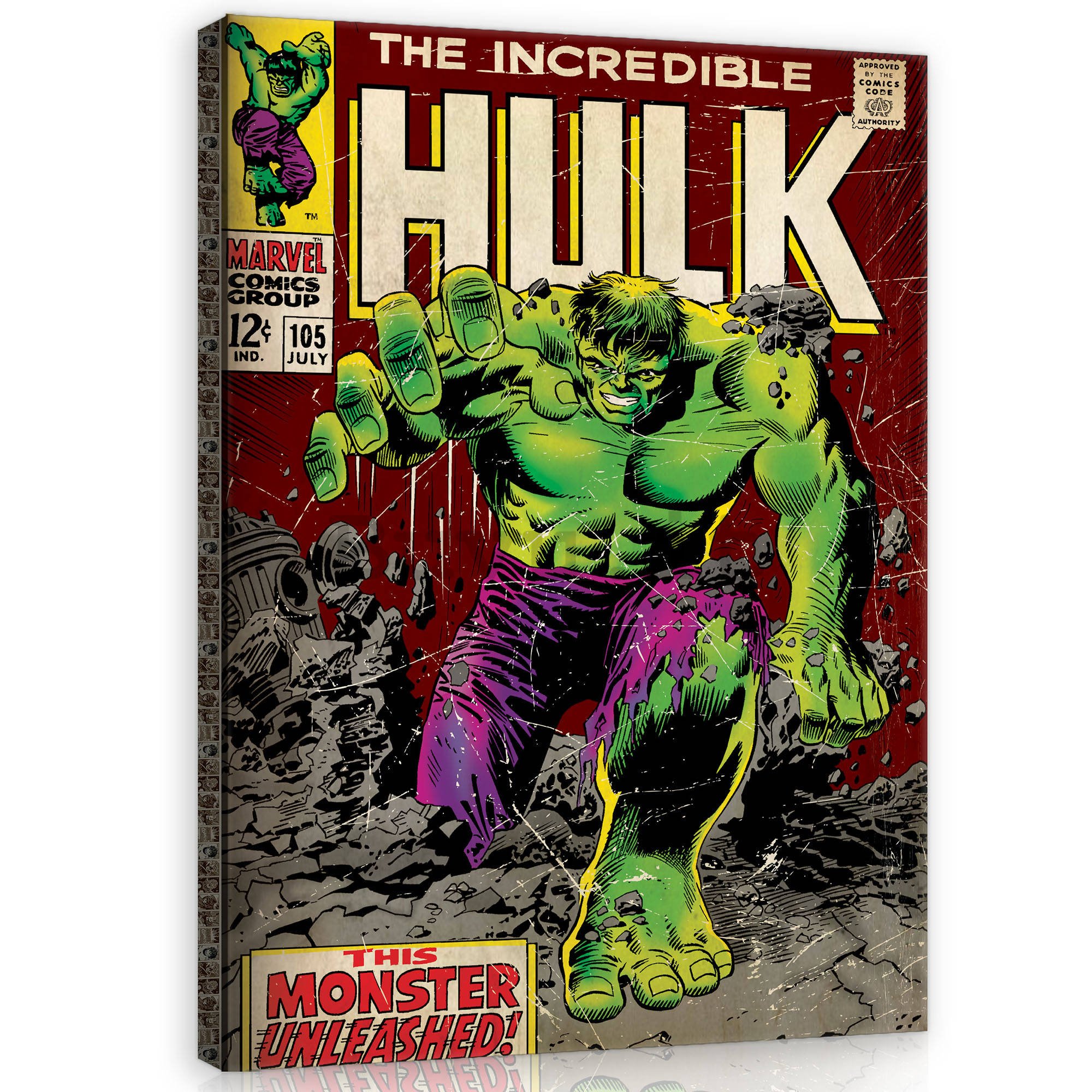 Quadro su tela: The Incredible Hulk (This Monster Unleashed!) - 80x60 cm