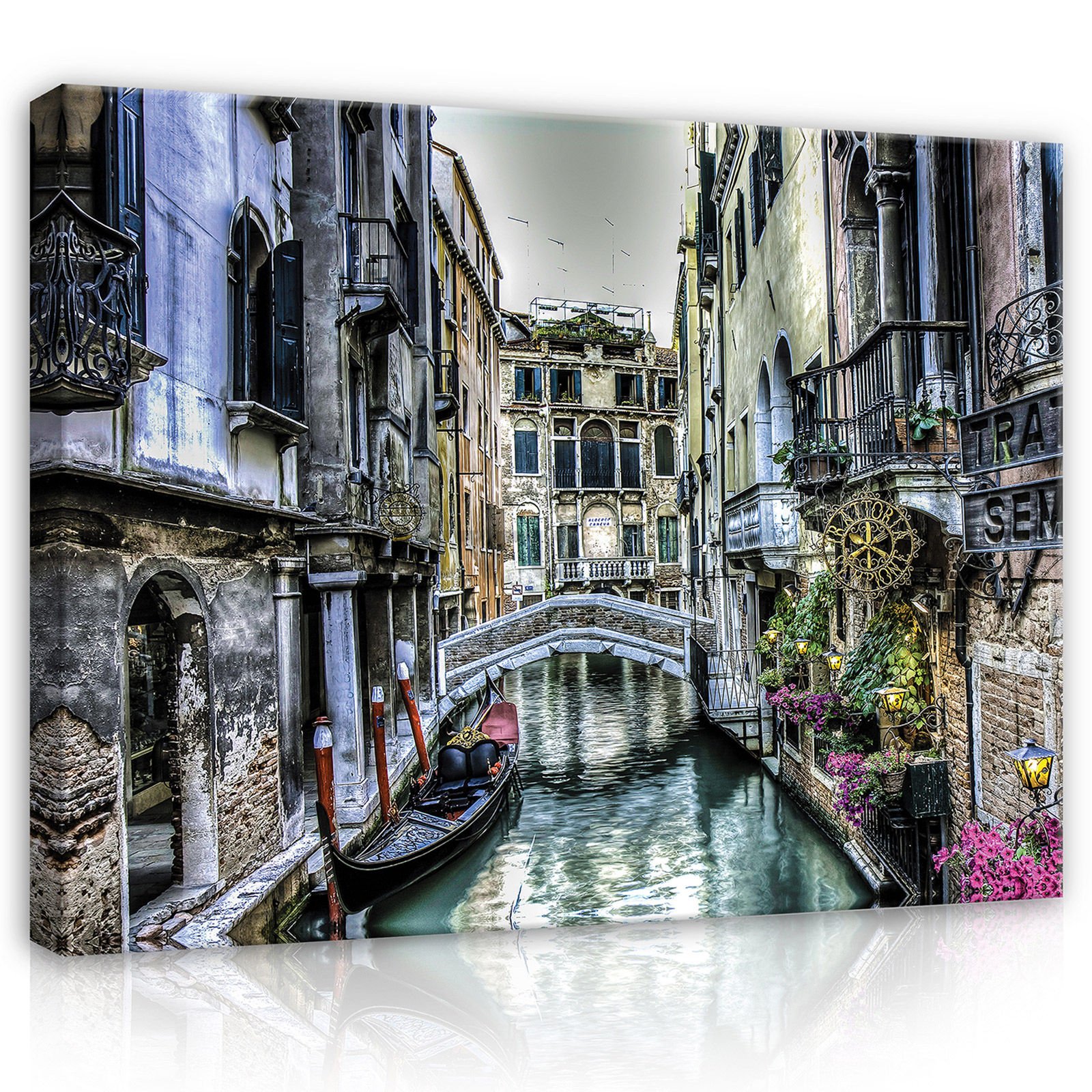 Quadro su tela: Venezia (canale) - 80x60 cm