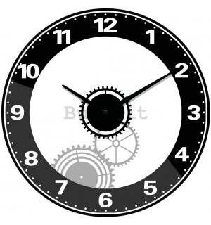 Orologio da parete in vetro: Clockwork - 34 cm