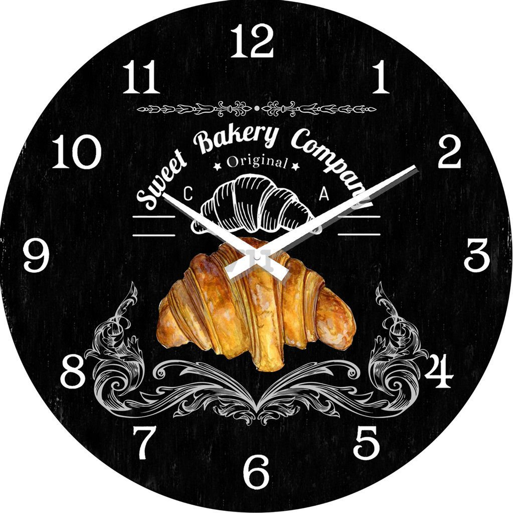 Orologio da parete in vetro: Sweet Bakery Company - 30 cm
