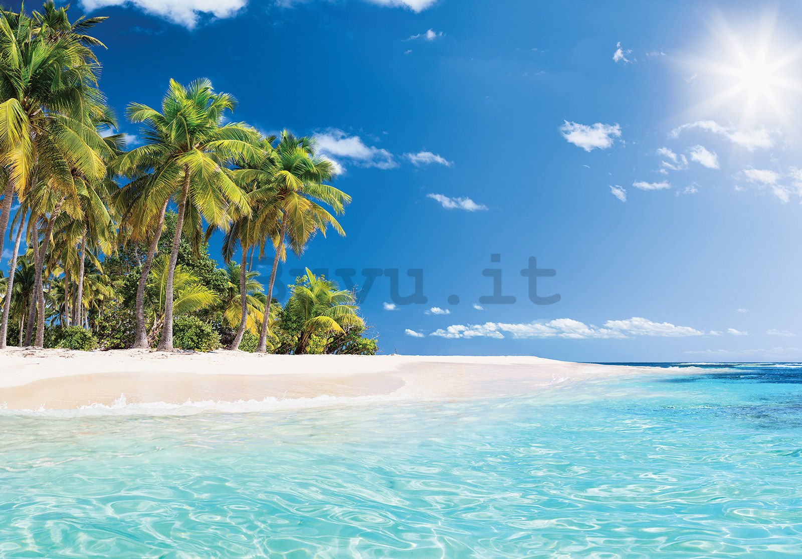 Fotomurale in TNT: Una spiaggia in un paradiso tropicale - 368x254 cm